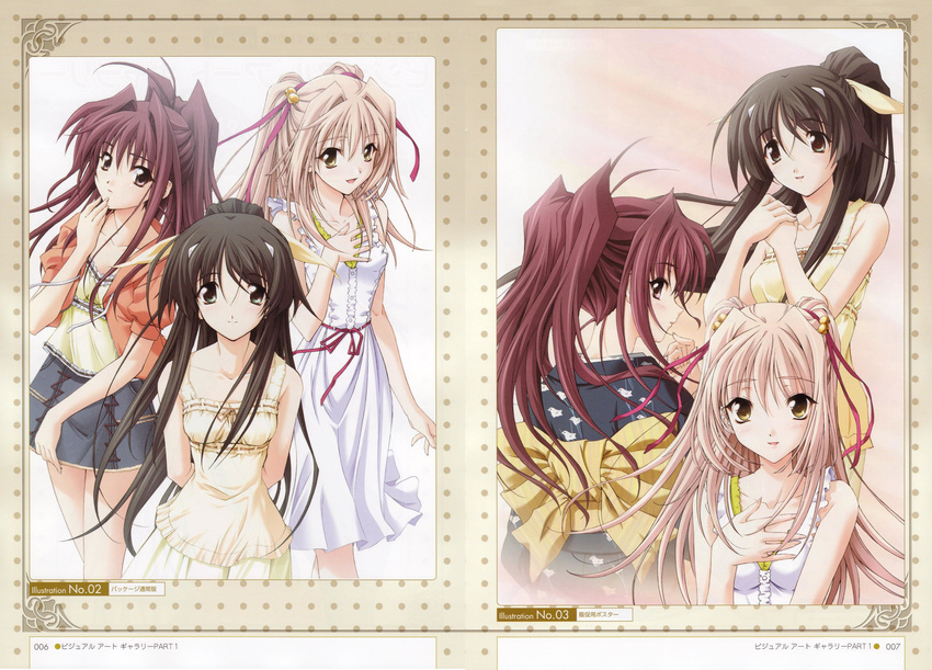 bleed_through fujiwara_miyabi hanamatsuri_karin kimono memories_off misasagi_inori screening summer_dress