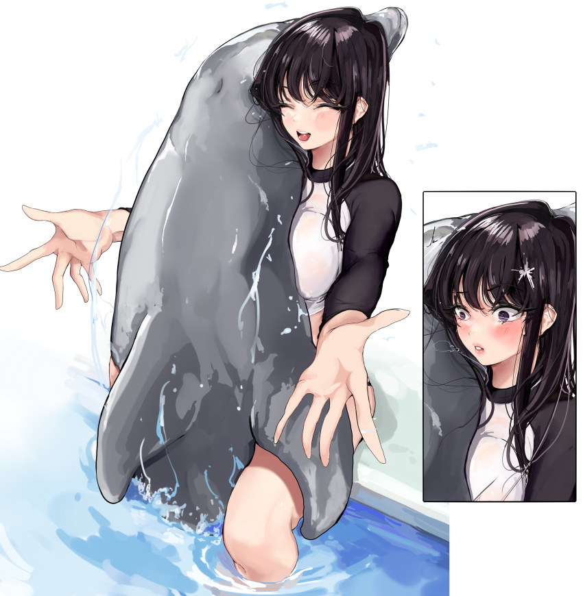 bikini komi-san_wa_komyushou_desu. komi_shouko ogata_mamimi see_through swimsuits wet wet_clothes