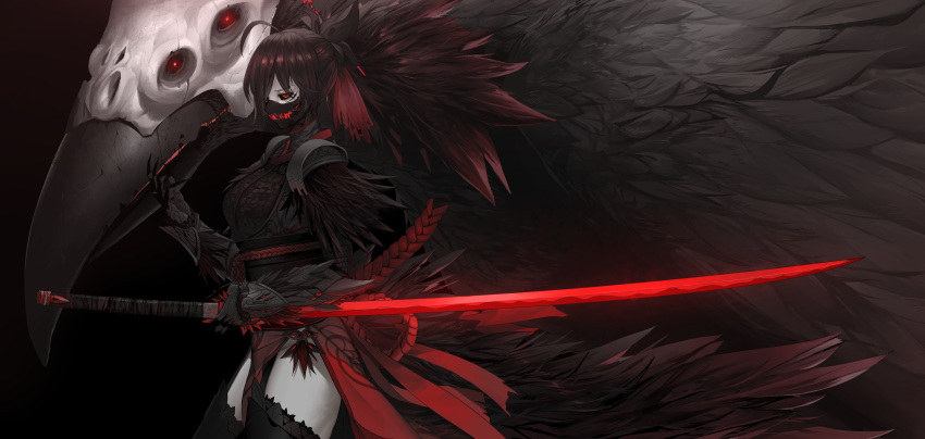 dishwasher1910 raven_branwen rwby sword thighhighs wallpaper