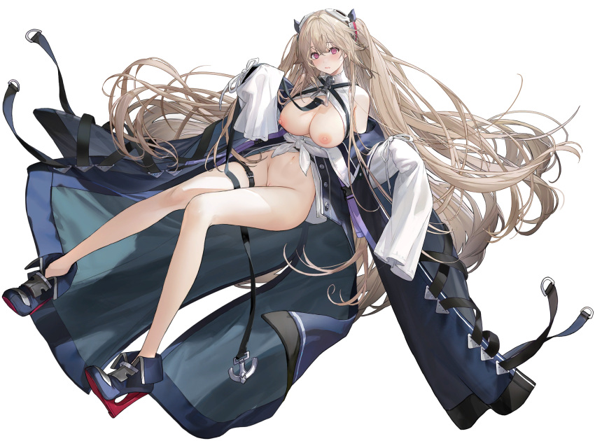 anchorage_(azur_lane) anthropomorphism azur_lane breasts long_hair nipples pussy tagme_(artist) third-party_edit transparent uncensored