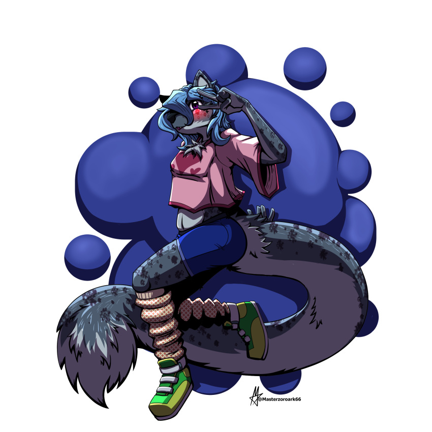 1:1 absurd_res alpha_channel anthro blue_hair blush character_art clothing curled_hair felid feline feminine_body fluffy fluffy_tail footwear girly hair heart_pattern hi_res invalid_tag jaxx leopard long_tail male mammal masterzoroark666 pantherine pattern_(disambiguation) pose shoes short_hair simple_background socks solo spots square_pattern telegram
