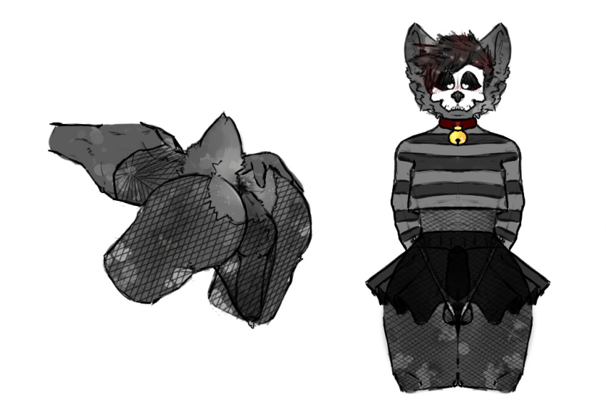 abyssal_wolf anthro clothing girly male solo taktition torn_clothing tyler_(disambiguation)