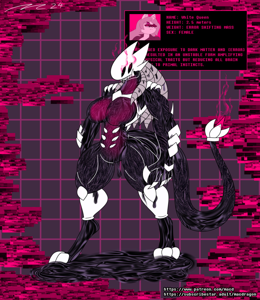 absurd_res ambiguous_species chess chess_piece domestic_cat exposed_endoskeleton exposed_muscle exposed_skull felid feline felis female hi_res hybrid invalid_tag kiyote mac-daddy mammal monster mutation puwma queen royalty stinger tail tentacles white_body