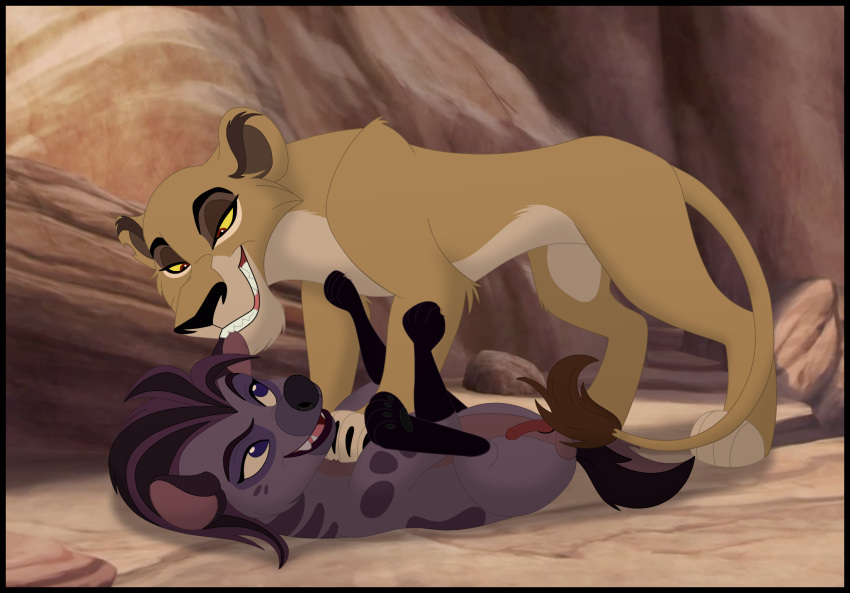 disney duo felid female feral fur genitals hi_res hyena jasiri_(the_lion_guard) kaion lion male male/female mammal pantherine pussy spotted_hyena the_lion_guard the_lion_king vaginal zira_(the_lion_king)