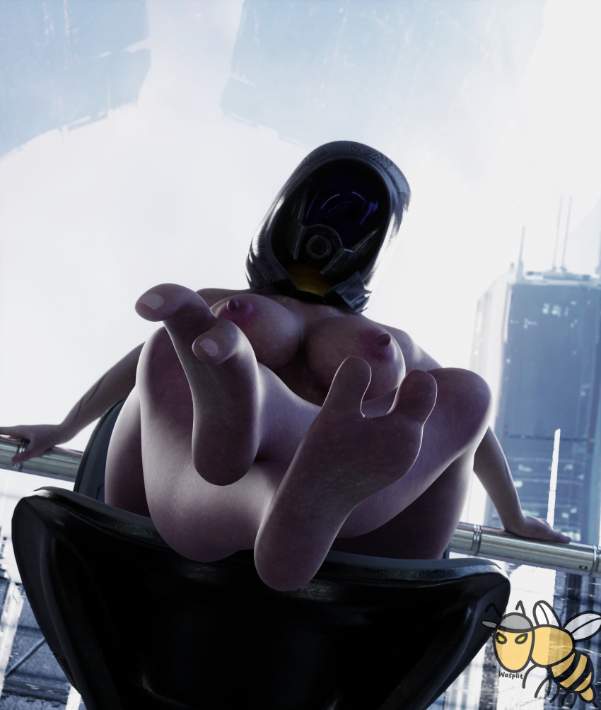 absurd_res alien bioware breasts curling_toes dominant dominant_female electronic_arts erect_nipples feet female foot_fetish foot_focus gas_mask hi_res huge_filesize humanoid mask mass_effect nipples quarian relaxing science_fiction solo spread_toes tali'zorah toes wasplit