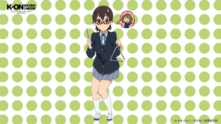 chibi hirasawa_yui k-on! manabe_nodoka megane seifuku tagme