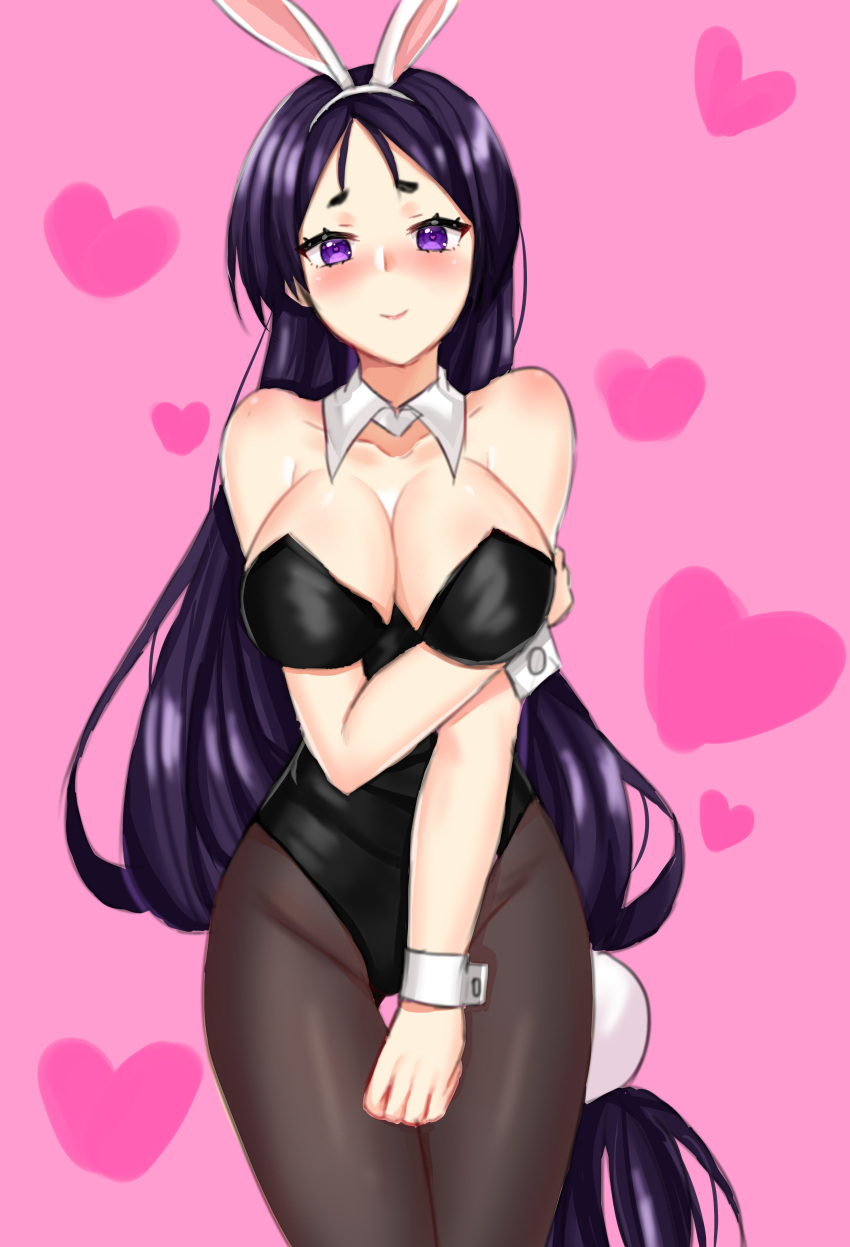 animal_ears bunny_ears bunny_girl fate/grand_order minamoto_no_raikou_(fate/grand_order) nao_naoko no_bra pantyhose