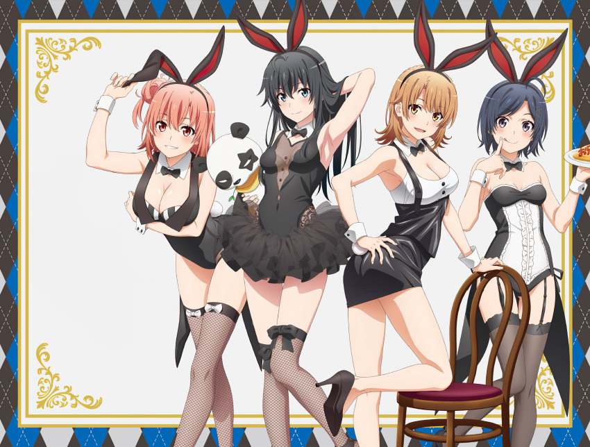 animal_ears ass bra bunny_ears bunny_girl fishnets heels hikigaya_komachi isshiki_iroha no_bra see_through stockings tagme tail thighhighs yahari_ore_no_seishun_lovecome_wa_machigatteiru. yuigahama_yui yukinoshita_yukino