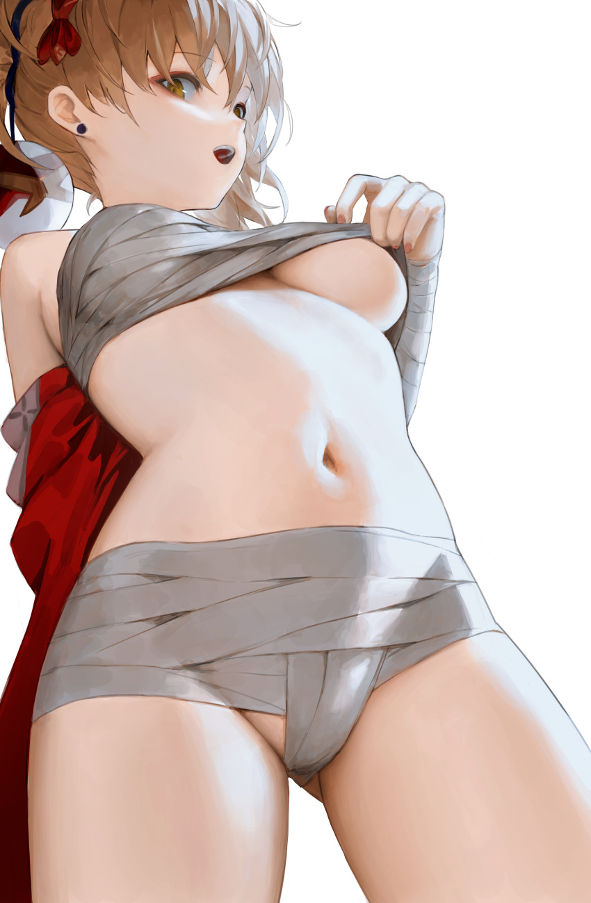 bandages egk513 genshin_impact sarashi tagme undressing yoimiya_(genshin_impact)