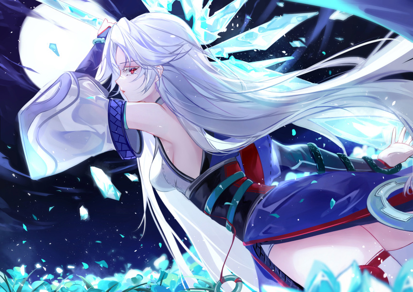 asian_clothes no_bra skirt_lift sword tagme thighhighs tiandi_jie vardan