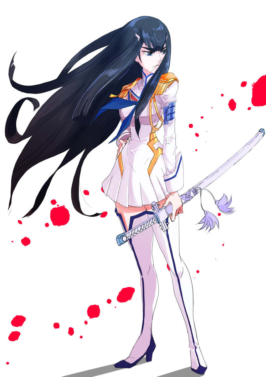 heels kill_la_kill kiryuuin_satsuki seifuku sword tagme thighhighs