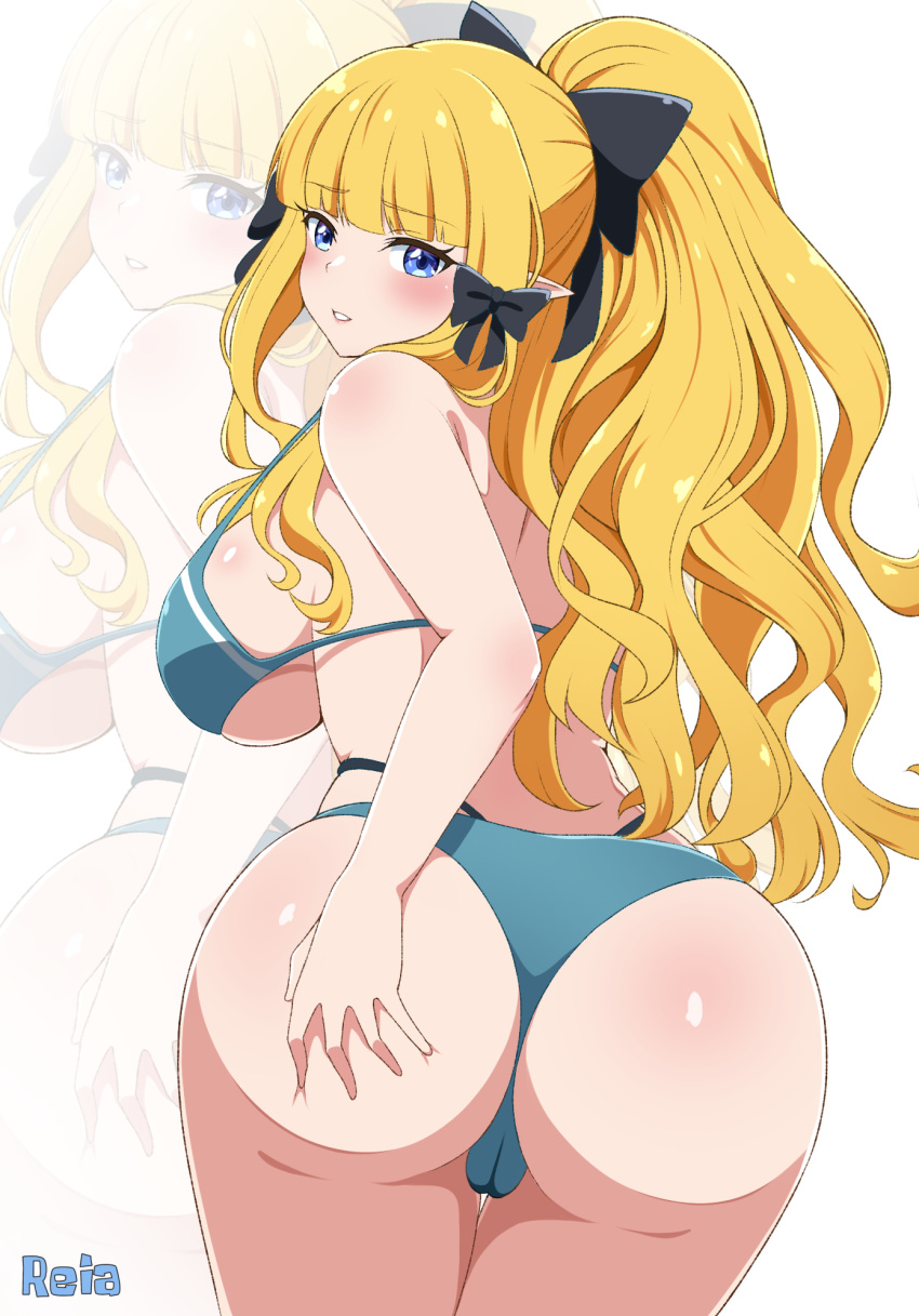 ass ass_grab bikini cameltoe pointy_ears princess_connect princess_connect!_re:dive sasaki_saren swimsuits tagme thong