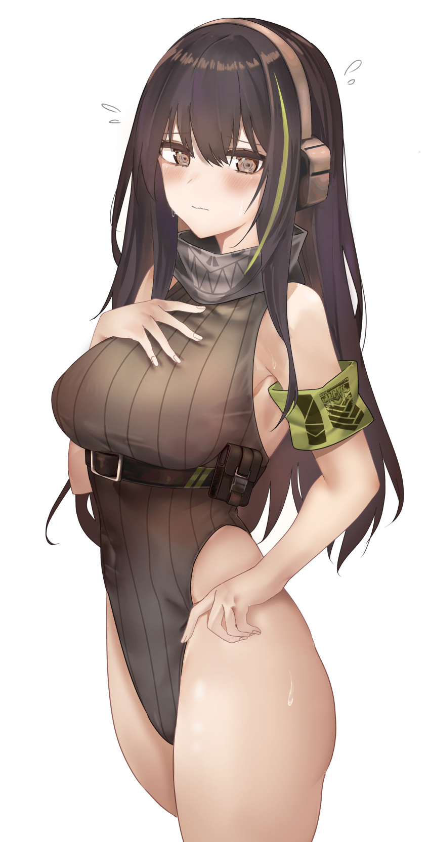 girls_frontline headphones leotard m4a1_(girls_frontline) ru_zhai