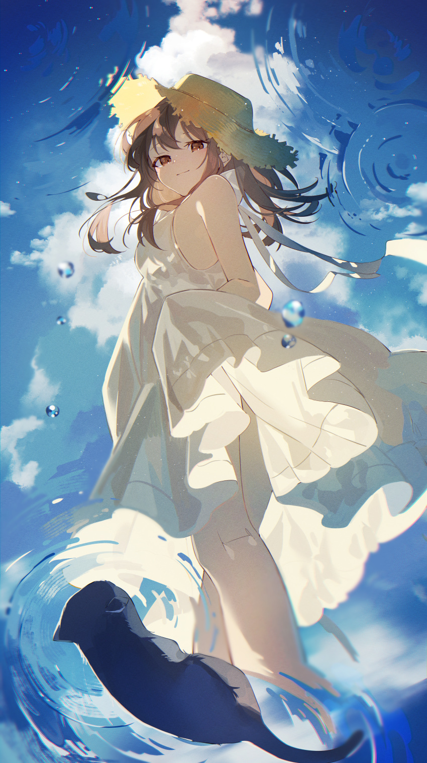 dress neko omutatsu skirt_lift summer_dress