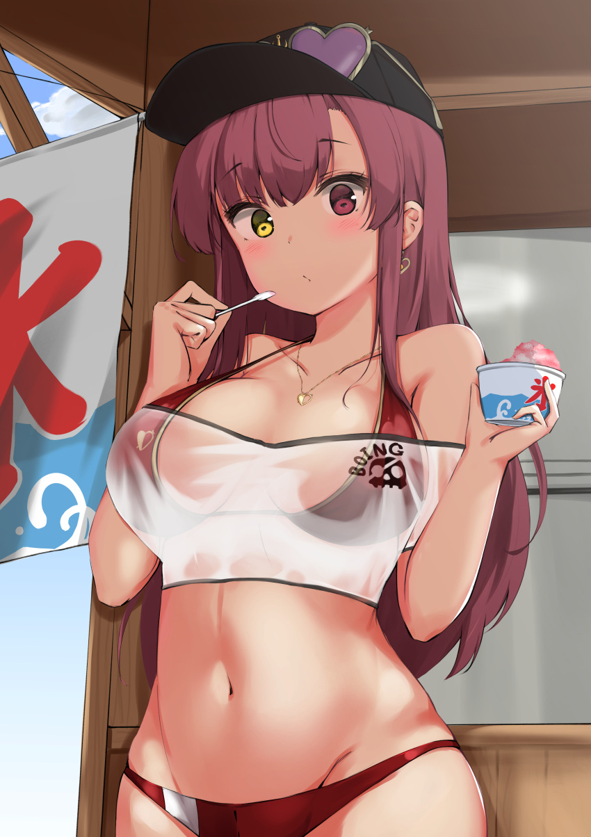 bikini hololive houshou_marine see_through swimsuits tagme