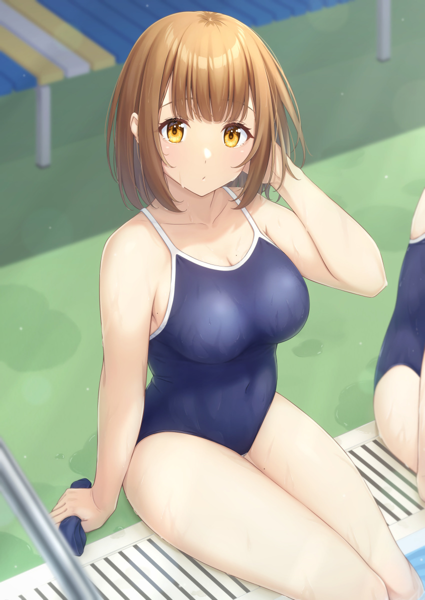 school_swimsuit swimsuits tagme wet