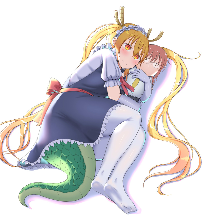 feet horns kobayashi-san_chi_no_maid_dragon maid pantyhose tagme tail tooru_(kobayashi-san_chi_no_maid_dragon)