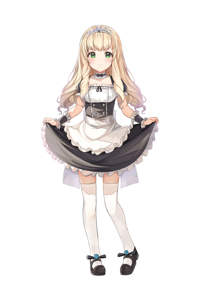 j_young maid skirt_lift thighhighs transparent_png