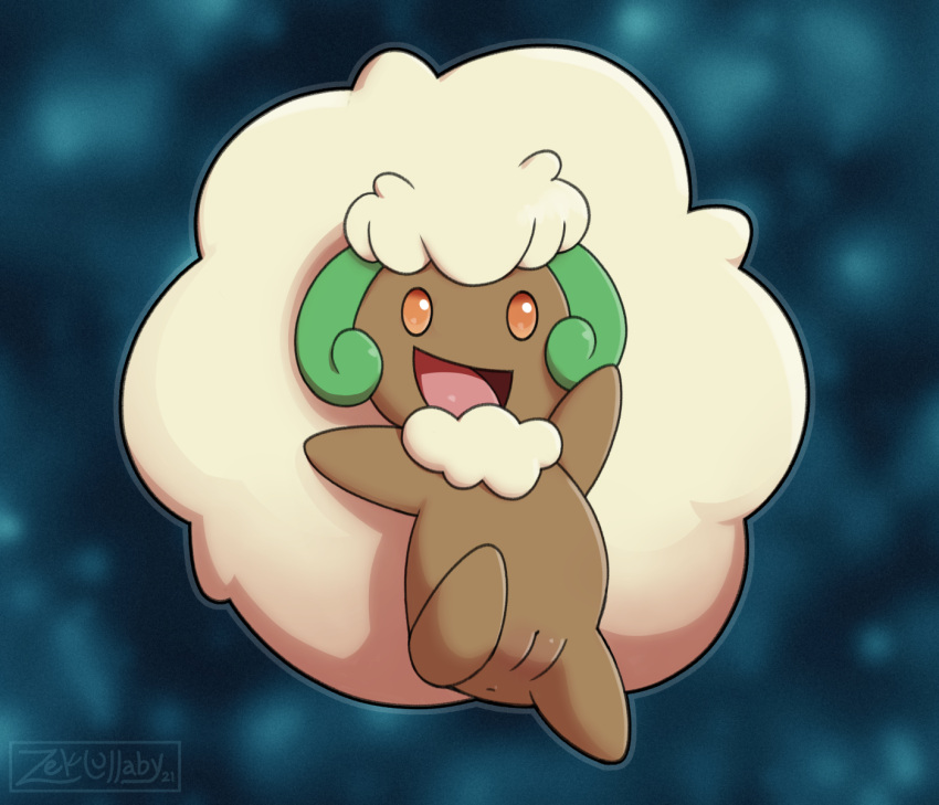 animal_genitalia anus digital_media_(artwork) female feral genitals hair hi_res horn humanoid mammal nintendo nude open_mouth pok&eacute;mon pok&eacute;mon_(species) pussy simple_background solo video_games whimsicott zeklullaby