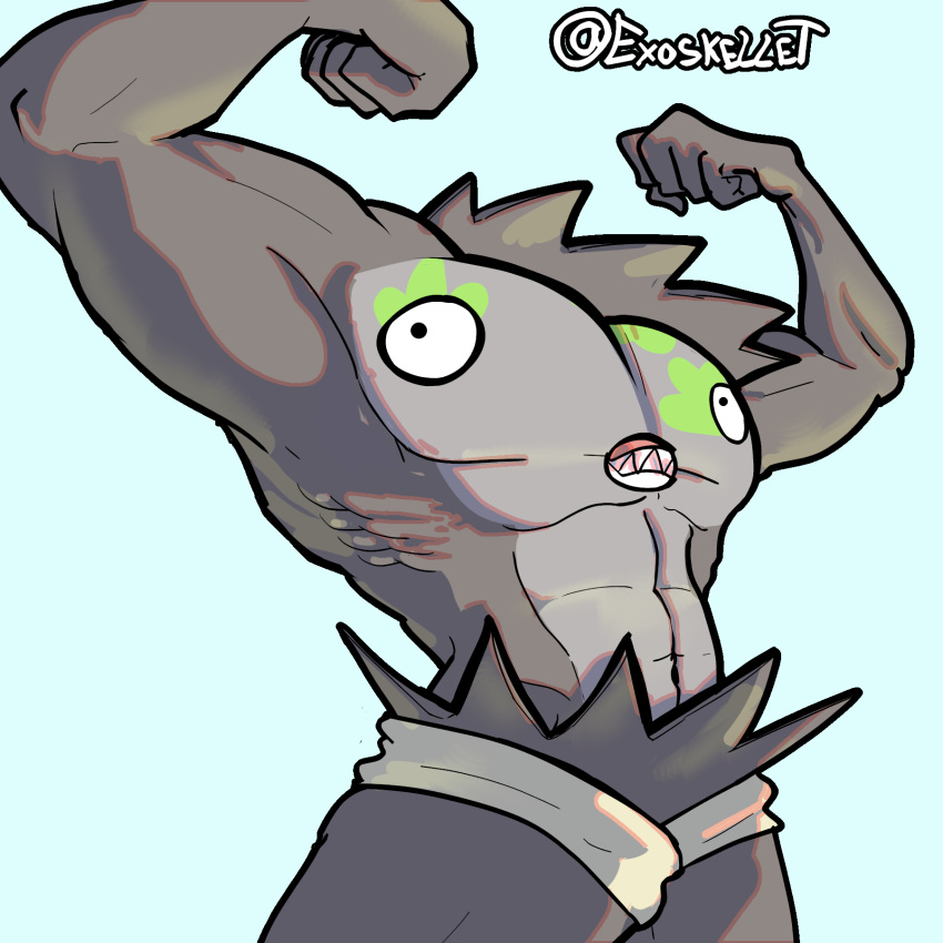 1:1 clothing cursed_image exoskellet flexing galarian_stunfisk hi_res looking_at_viewer male muscular nintendo not_furry pok&eacute;mon pok&eacute;mon_(species) regional_form_(pok&eacute;mon) solo stunfisk video_games what where_is_your_god_now