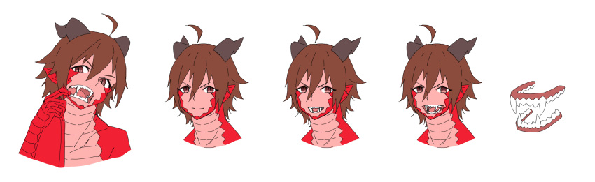 ahoge animal_humanoid black_claws black_horn brown_eyes brown_hair claws dragon dragon_humanoid dragon_wings fangs finger_in_mouth gums hair hi_res horn humanoid humanoid_pointy_ears madiblitz model_sheet nude open_mouth pupils red_body red_scales scales scalie scalie_humanoid sharp_teeth short_hair simple_background slit_pupils solo teeth teeth_showing tongue white_background wings wyvern wyvern_humanoid