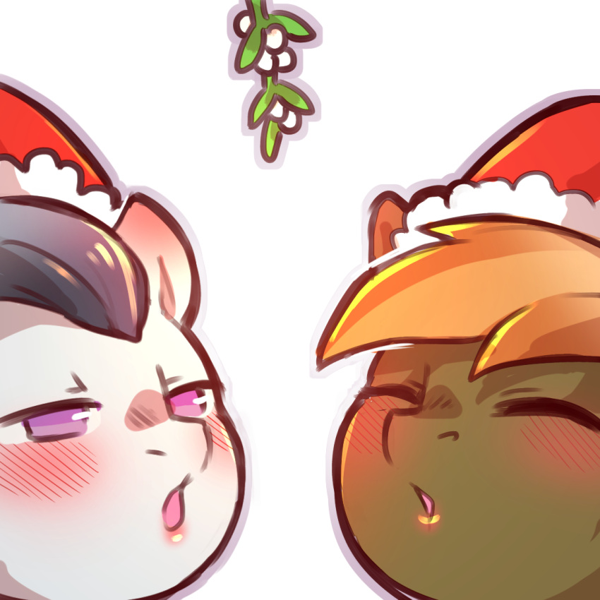 1:1 alpha_channel blush button_mash_(mlp) christmas cold-blooded-twilight duo earth_pony equid equine eyes_closed feral friendship_is_magic half-closed_eyes hasbro holidays horse imminent_kiss looking_at_another looking_at_partner male male/male mammal mistletoe my_little_pony narrowed_eyes open_mouth plant pony rumble_(mlp) simple_background transparent_background young
