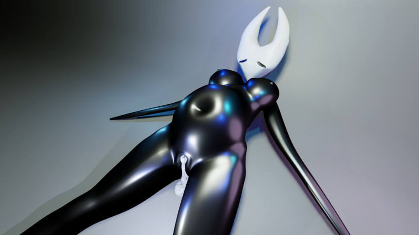 16:9 3d_(artwork) after_sex arthropod black_body black_nipples blender_(software) bodily_fluids breasts cum cum_belly cum_leaking deep_navel digital_media_(artwork) female genital_fluids genitals hi_res hollow_knight hornet_(hollow_knight) kompakt navel nipples plump_labia pregnant pussy solo team_cherry video_games widescreen