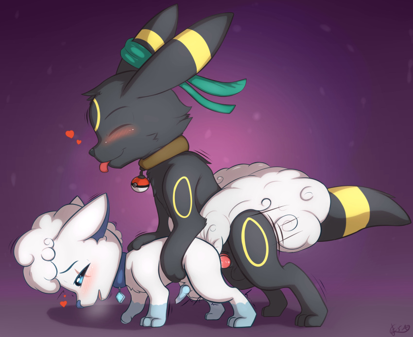 &lt;3 alolan_vulpix anal anal_penetration animal_genitalia animal_penis arkoh_umbreon blue_penis blush canine_penis collar collar_only digitigrade doggystyle duo eeveelution eraquis erection eyes_closed feral feral_on_feral feral_penetrated feral_penetrating feral_penetrating_feral from_behind_position genitals happy happy_sex hi_res knot looking_pleasured male male/male male_penetrated male_penetrating male_penetrating_male motion_lines nintendo open_mouth penetration penile penile_penetration penis pok&eacute;ball pok&eacute;mon pok&eacute;mon_(species) quadruped regional_form_(pok&eacute;mon) sex tongue tongue_out umbreon video_games