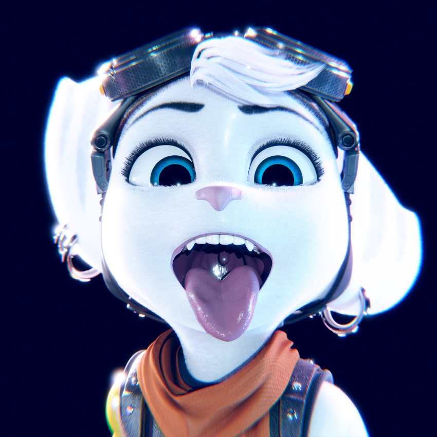 1:1 2021 3d_(artwork) absurd_res anthro azerta56 black_background blender_(software) blue_eyes digital_media_(artwork) ear_piercing eyebrows eyelashes eyewear eyewear_on_head female front_view gaping_mouth goggles goggles_on_head hi_res imminent_vore insomniac_games lombax looking_at_viewer mammal mouth_shot open_mouth piercing playstation_5 portrait ratchet_and_clank rivet_(ratchet_and_clank) simple_background solo sony_corporation sony_interactive_entertainment teeth tongue tongue_out uvula video_games