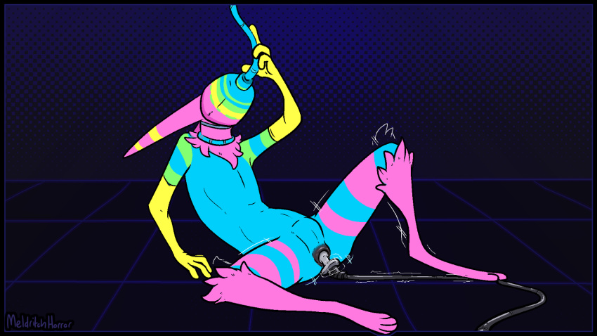 16:9 2021 ambiguous_gender anal anal_penetration anthro anus anus_only blue_body blue_fur darkner deltarune detailed_background digitigrade fur green_body green_fur hi_res lying melthecannibal nullo on_back pattern_background paws penetration pink_body pink_fur sex_toy sex_toy_in_ass sex_toy_insertion simple_background solo undertale_(series) vibrator vibrator_in_ass video_games werewire widescreen yellow_body yellow_fur