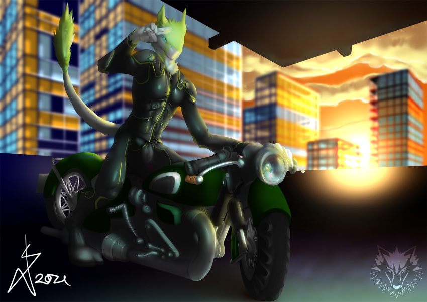 1939 20th_century ancient_furry_art bike_(disambiguation) bsa city cityscape hi_res leathers m21m20 sergal sunset urban world_war_2