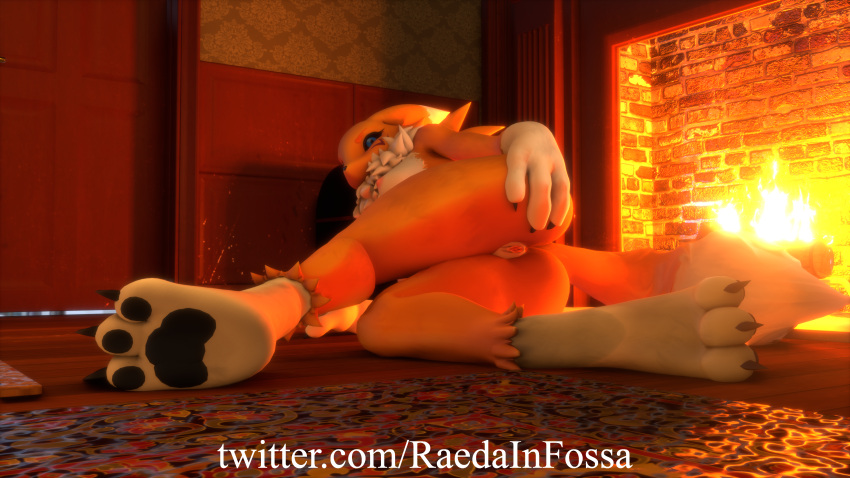 16:9 2021 3d_(artwork) absurd_res alternate_version_at_source anthro anus bandai_namco bdsm big_butt black_sclera blender_(software) blue_eyes breasts butt butt_grab canid canine christmas digimon digimon_(species) digital_media_(artwork) erect_nipples feet female fireplace fur genitals hand_on_butt hi_res holidays huge_filesize inside looking_at_viewer mammal nipples nude pawpads paws presenting presenting_hindquarters presenting_pussy pussy raedainfossa renamon solo thick_thighs warfaremachine watermark widescreen yellow_body yellow_fur