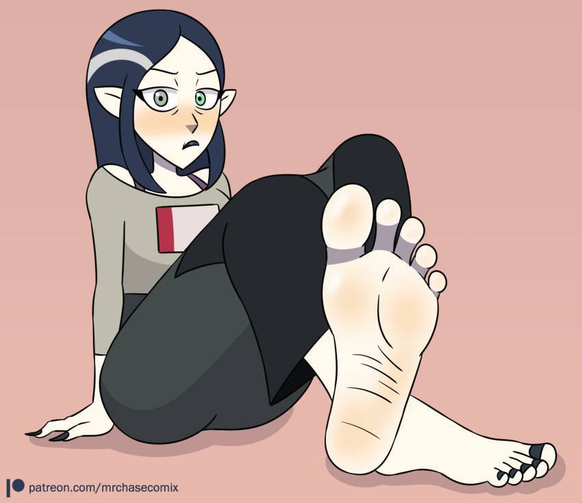 5_toes colored_nails colored_toenails disney feet foot_fetish foot_focus heterochromia hi_res humanoid humanoid_feet humanoid_pointy_ears lilith_clawthorne mammal mrchasecomix nails soles the_owl_house toenails toes witch_(the_owl_house)
