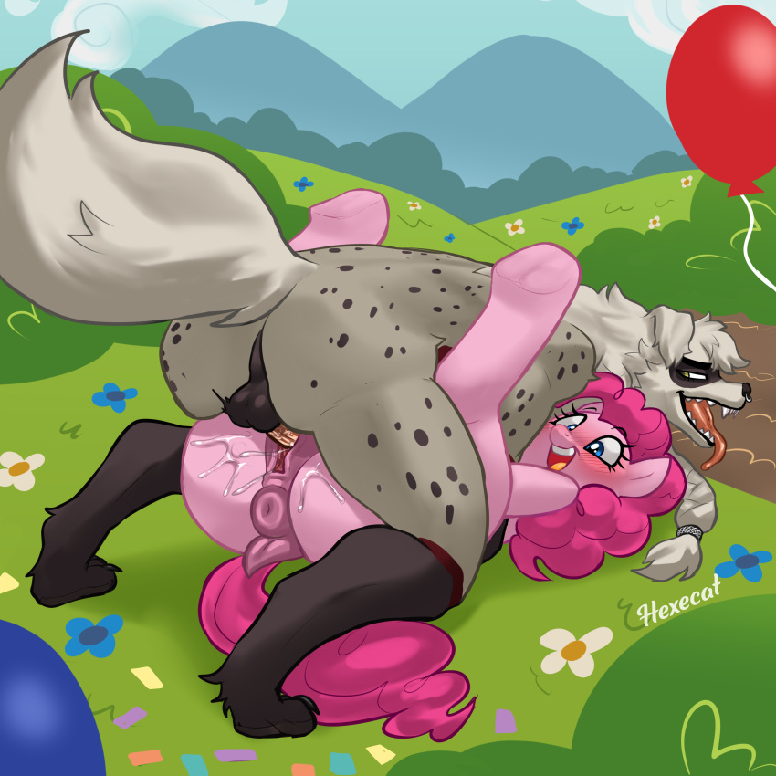 absurd_res anatomically_correct anthro anthro_on_feral bestiality blush bodily_fluids duo equid equine female feral friendship_is_magic from_front_position genital_fluids genitals hasbro hexecat hi_res horse male male/female mammal mating_press my_little_pony open_mouth party penetration pinkie_pie_(mlp) pony pussy sex vaginal vaginal_fluids vaginal_penetration