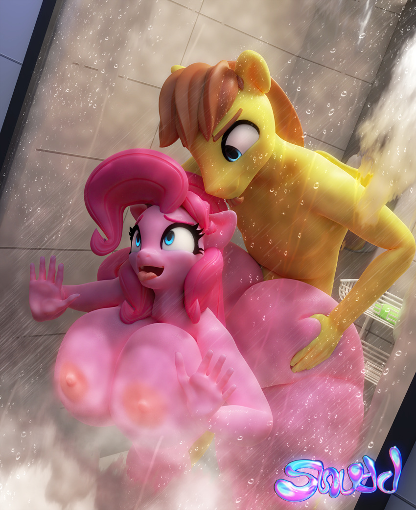 3d_(artwork) anthro big_breasts big_butt blender_(software) breasts butt butt_grab conditional_dnp digital_media_(artwork) duo earth_pony equid equine fan_character female friendship_is_magic hand_on_butt hasbro hi_res horse male male/female mammal my_little_pony pegasus pinkie_pie_(mlp) pony rory_kenneigh sex shower skinny_male snuddy wings