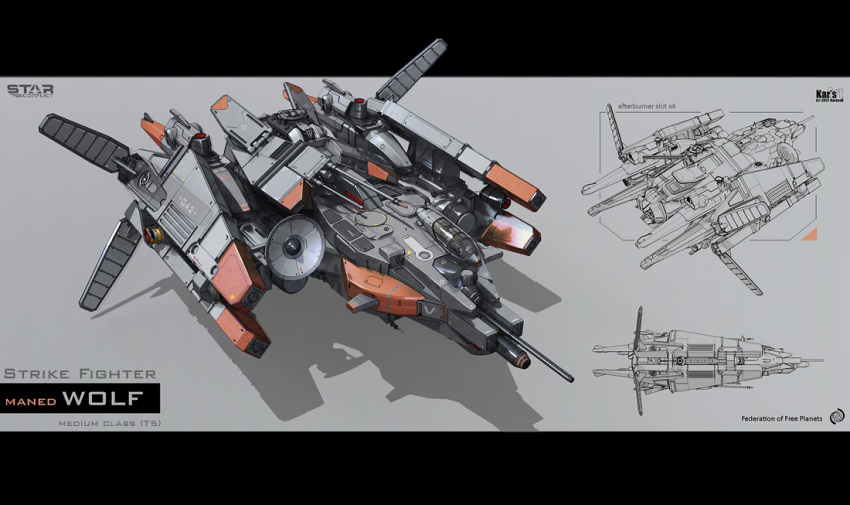 cockpit commentary concept_art engine english_text karanak logo machinery mechanical military military_vehicle no_humans original photoshop_(medium) realistic science_fiction shadow space_craft star_conflict starfighter