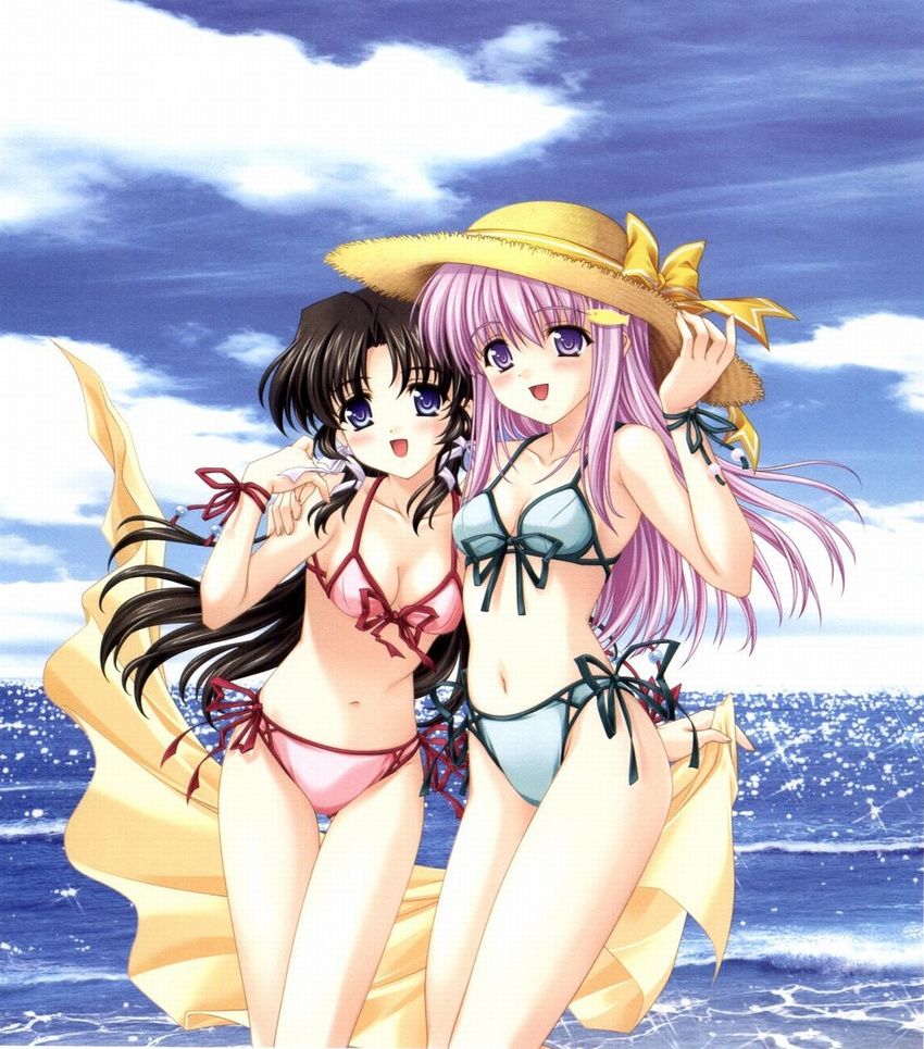 bikini konoe_nanami lamune sakura_hiromi swimsuits