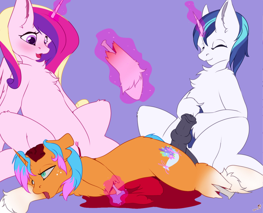 anonymous_artist casual_nudity death disembowelment dismembered dismemberment dying equid equine fan_character female friendship_is_magic genitals gore grotesque group hi_res horn horse killing male male/female mammal my_little_pony nude orange_lilly penis pony princess_cadance_(mlp) pussy sacrifice shining_armor_(mlp) unicorn winged_unicorn wings