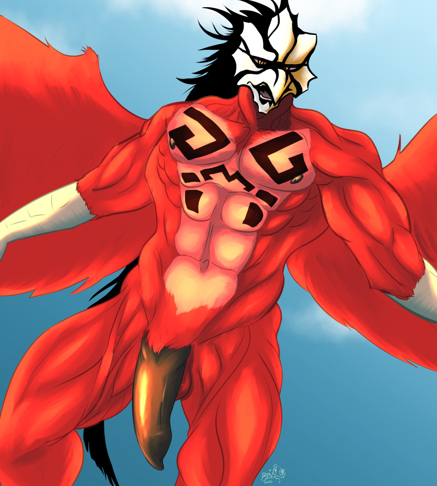 2022 abductor_longus abirama_redder abs absurd_res accipitrid accipitriform action_pose alternate_version_at_source animal_genitalia animal_penis anthro anthro_only arm_tuft arrancar artist_logo avian balls beak beak_markings belly belly_tattoo belly_tuft biceps big_abductor_longus big_abs big_balls big_biceps big_calves big_deltoids big_gracillis big_iliopsoas big_muscles big_obliques big_pecs big_pectineus big_penis big_quads big_sartorius big_scalenes big_serratus big_sternocleidomastoid big_trapezius big_triceps bird bird_legs black_beak black_facewear black_gums black_hair black_knot black_markings black_mask black_mouth black_nipples black_penis black_tattoo bleach_(series) blue_sky canine_penis chest_tattoo chest_tuft close-up clothing cloud colored colored_line_art colorful dated day deltoids detailed_background dialogue digital_drawing_(artwork) digital_media_(artwork) digital_painting_(artwork) dutch_angle eagle facewear feather_tuft feathers flaccid flying front_view genitals glistening glistening_beak glistening_clothing glistening_eyes glistening_face glistening_facewear glistening_mask gracillis grey_arms grey_body grey_fingers grey_hands grey_scutes gums hair half-closed_eyes hi_res huge_abductor_longus huge_abs huge_biceps huge_calves huge_gracillis huge_muscles huge_penis huge_quads huge_sartorius huge_serratus huge_sternocleidomastoid huge_triceps humanoid_hands iliopsoas knot light logo looking_at_viewer looking_forward male male_anthro manly markings midair mostly_nude mostly_nude_anthro mostly_nude_male multicolored_body multicolored_clothing multicolored_feathers muscular muscular_anthro muscular_male narrowed_eyes navel nipples nude_anthro nude_male obliques open_mouth outside pecs pectineus penis pink_belly pink_body pink_chest pink_feathers pink_tongue portrait pose quads red_arms red_balls red_body red_feathers red_legs red_neck red_pubes red_wings sartorius scalenes scuted_arms scutes serratus shaded signature sky sternocleidomastoid sunlight talking_to_viewer tattoo thebigblackcod thick_penis three-quarter_portrait tongue toothed_beak trapezius triceps tuft two_tone_beak two_tone_body two_tone_clothing two_tone_facewear two_tone_feathers two_tone_mask white_beak white_facewear white_mask wing_tuft wings yellow_eyes