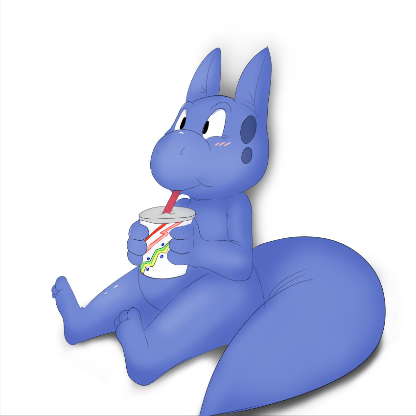 beverage beverage_drinking blush bulbus_nose hi_res reptile scalie sitting slightly_chubby smile soda straw