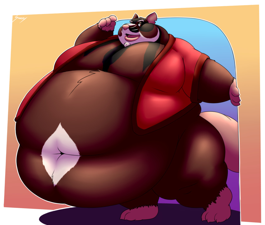 2017 anthro belly big_belly biped brown_body clothed clothing hi_res male mammal master_splinter morbidly_obese morbidly_obese_male murid murine navel obese obese_male overweight overweight_male pink_nose rat rodent snozzy solo teenage_mutant_ninja_turtles