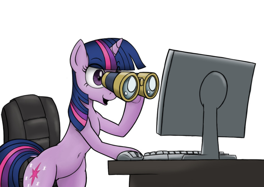 alpha_channel binoculars chair computer cutie_mark desk dock equid equine female friendship_is_magic furniture hair horn horse image_macro jessijinx mammal meme my_little_pony navel pony purple_body purple_eyes purple_hair simple_background solo standing surprise table text thigh_gap transparent_background twilight_sparkle_(mlp) unicorn wide_hips