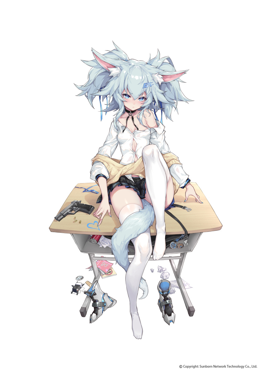 &lt;3 &lt;3_eyes absurd_res animal_humanoid blush breasts canid canid_humanoid canine canine_humanoid clothing female fox_humanoid fur girls_frontline hair hi_res humanoid long_hair looking_at_viewer mammal mammal_humanoid official_art pa-15_(girls_frontline) shanyao_jiang_tororo small_breasts solo tied_hair