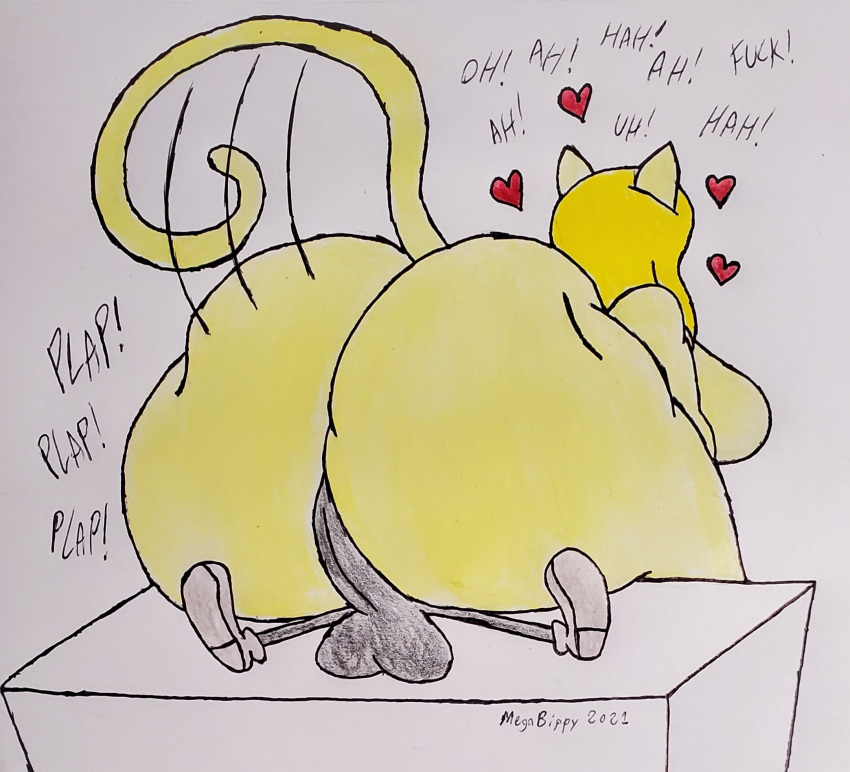 anthro big_butt butt domestic_cat felid feline felis female hi_res mammal megabippy