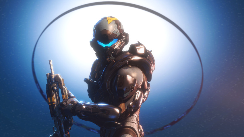 16:9 armor bravo44_(artist) gun halo_(series) headgear helmet hi_res human male mammal microsoft muscular ranged_weapon ricardo_milos rifle ring rookie425 science_fiction soldier solo space spartan video_games warrior weapon widescreen xbox_game_studios