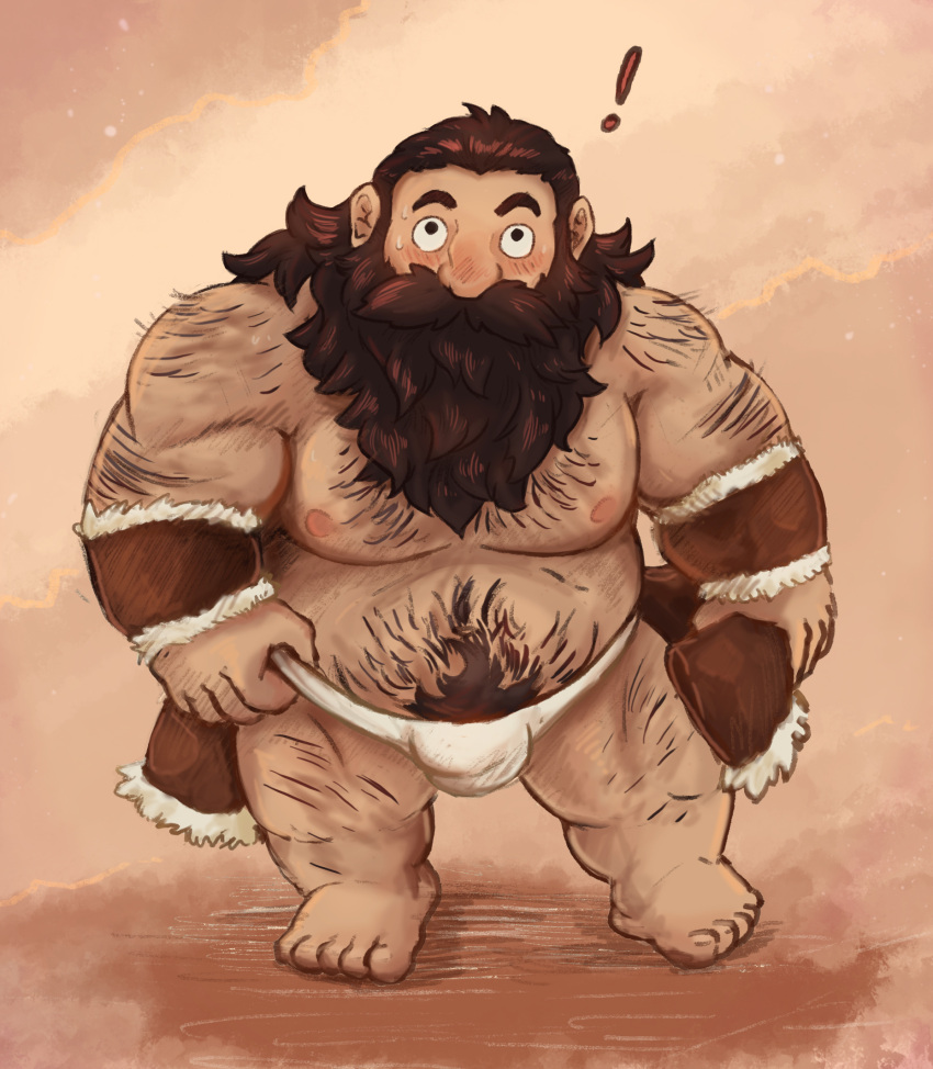 ! 1boy back_hair bara beard belly body_fur body_hair brown_hair bulge dungeon_meshi dwarf facial_hair full_beard galrock_art hairy highres long_beard looking_at_viewer male_focus mature_male muscular muscular_male navel navel_hair nipples pectorals plump senshi_(dungeon_meshi) solo sparse_leg_hair standing stomach thick_arm_hair thick_beard thick_chest_hair thick_eyebrows thick_mustache thick_navel_hair topless_male very_hairy very_long_beard