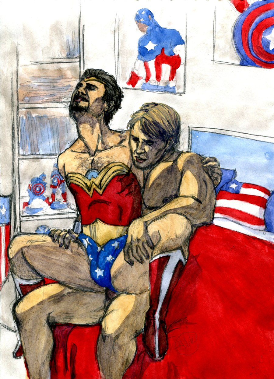 Порно Капитан Америка И Чудо Женщина