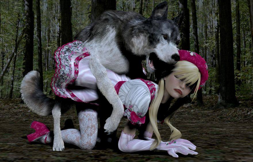 Порно Красная Шапочка И Волк Аниме
