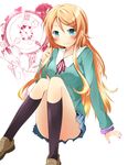  bad_id bad_pixiv_id blue_eyes clock jimo kousaka_kirino long_hair orange_hair ore_no_imouto_ga_konna_ni_kawaii_wake_ga_nai school_uniform solo 