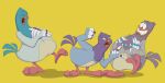 absurd_res angry animaniacs anthro avian beak bird bobby_(goodfeathers) columbid eye_contact goodfeathers group hi_res laugh looking_at_another male open_mouth pesto pigeon scottforester17 squit trio warner_brothers